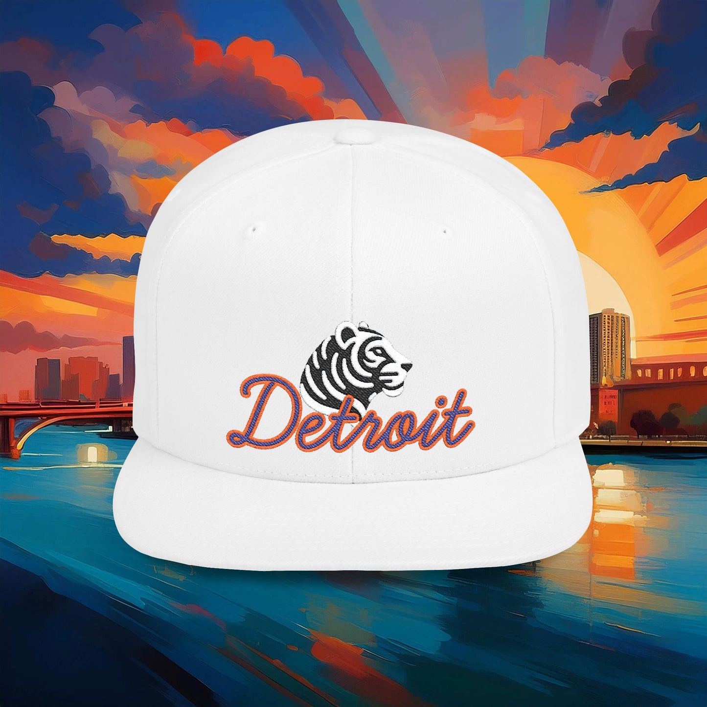 Detroit Baseball Flat Bill Snapback