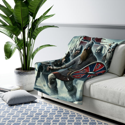 Viking Raid Sherpa Fleece Blanket