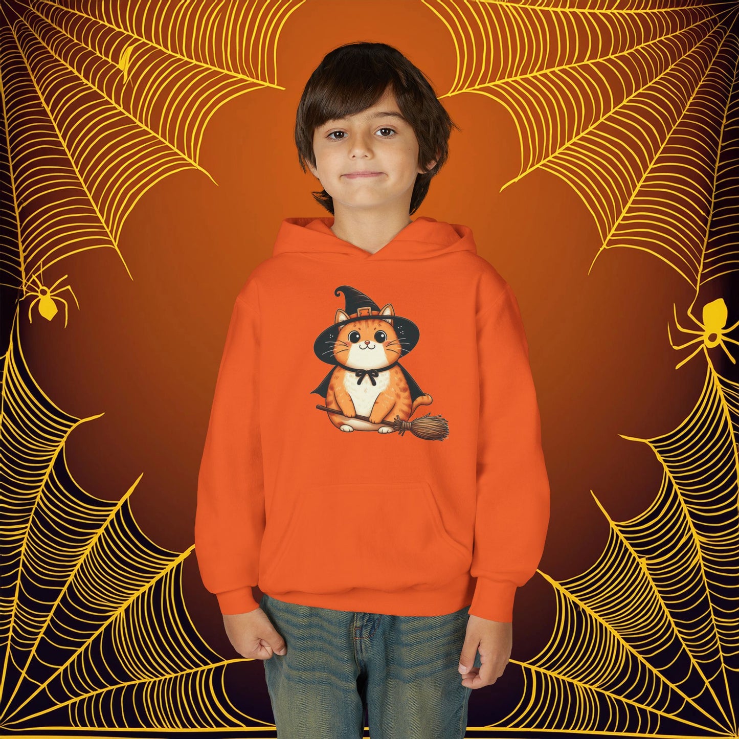Trick or Treat Cat Youth Hoodie