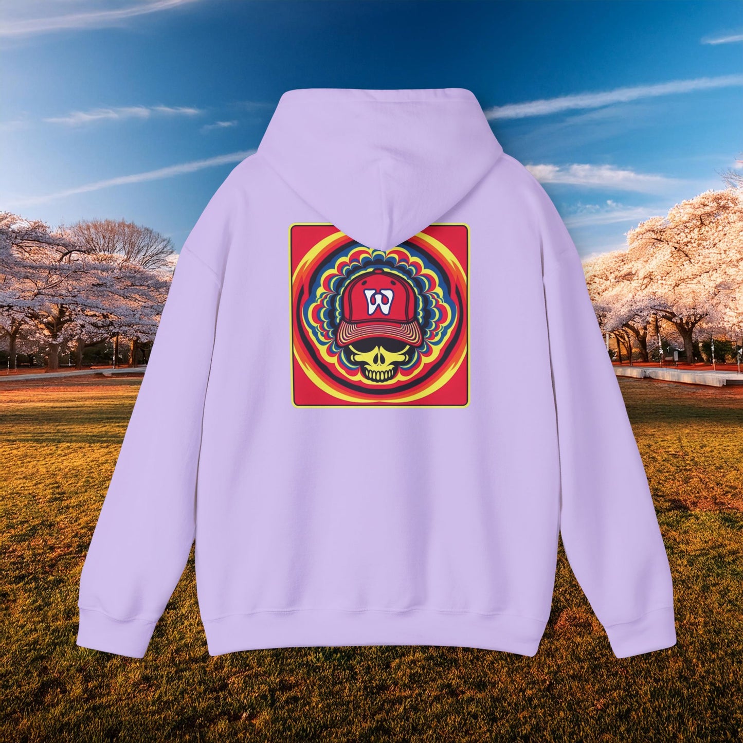 Psychedelic Funky W Skull Hoodie
