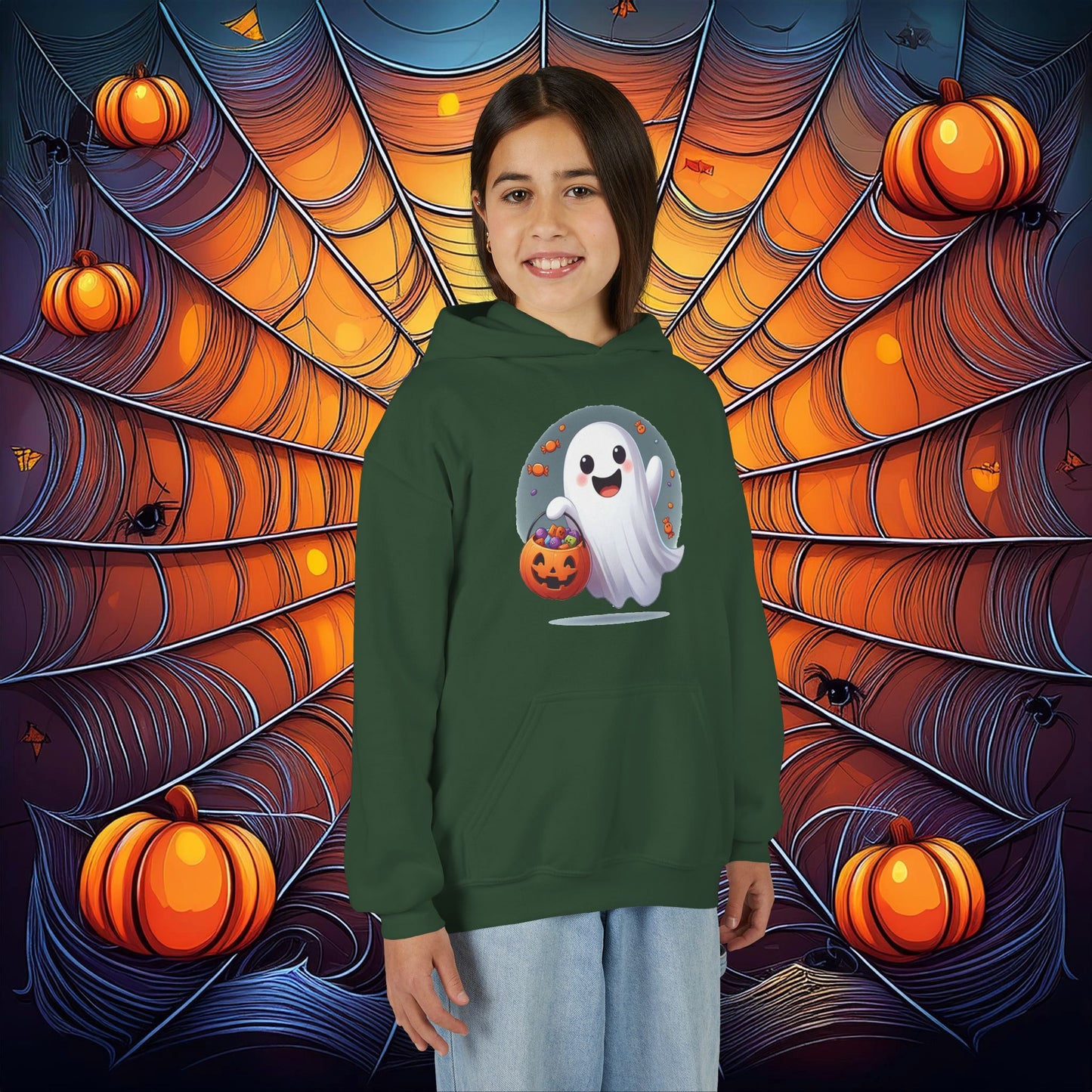 Trick or Treat Ghost Youth Hoodie