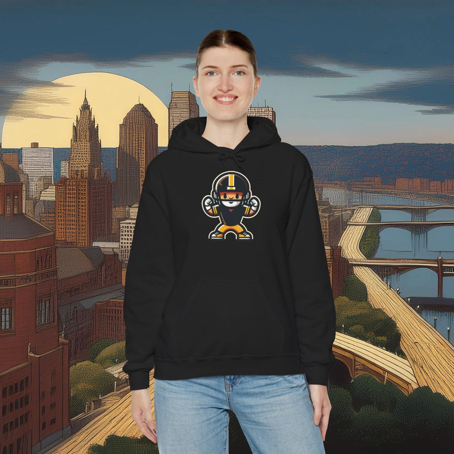Mini Pittsburgh Football Player Hoodie
