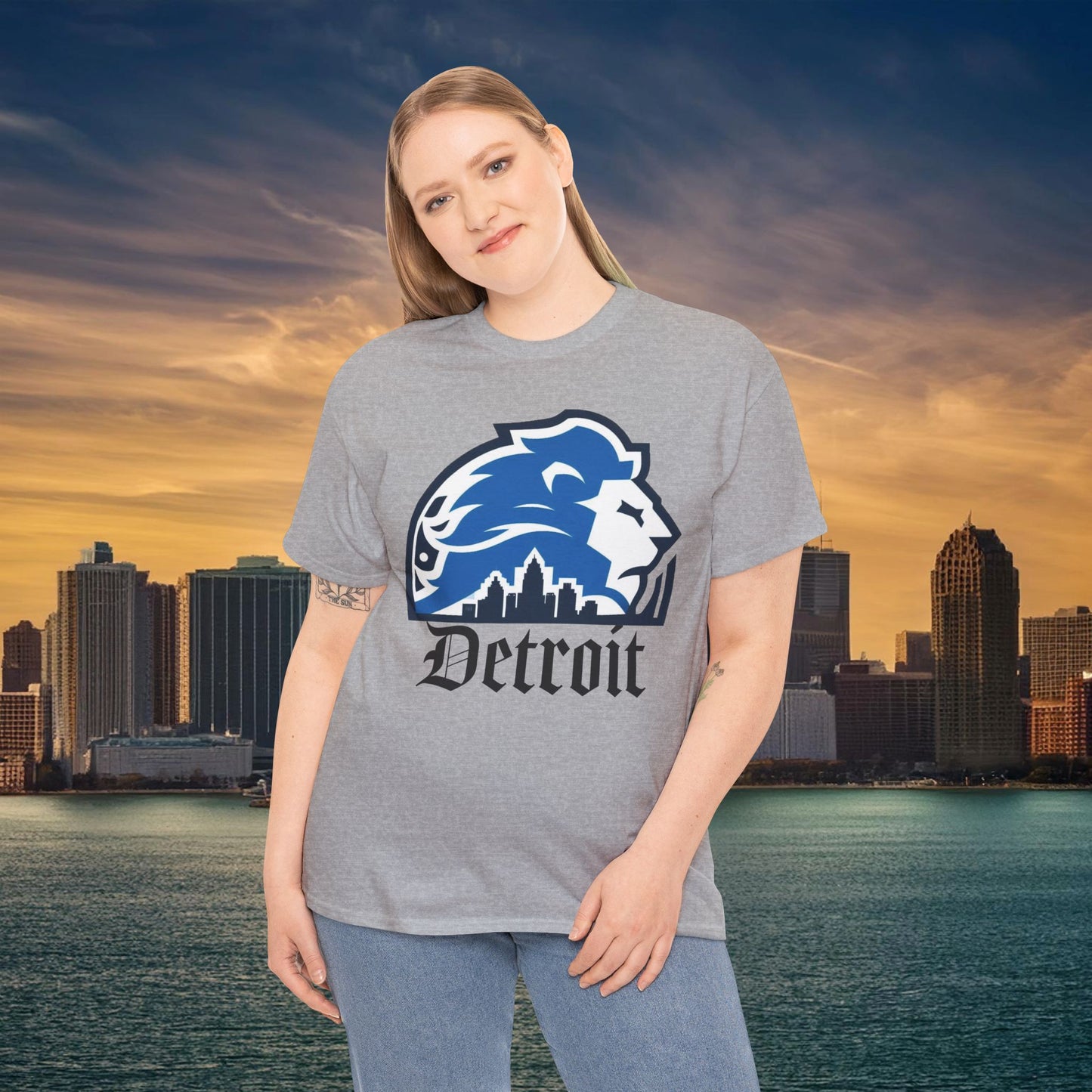 Detroit Football Skyline Tee