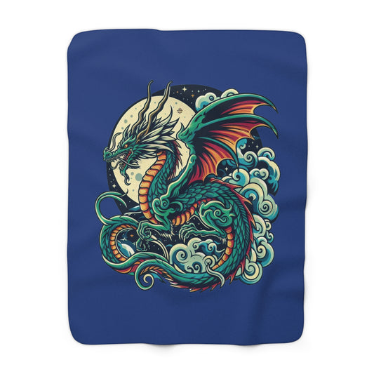 Cloud Dragon Sherpa Fleece Blanket