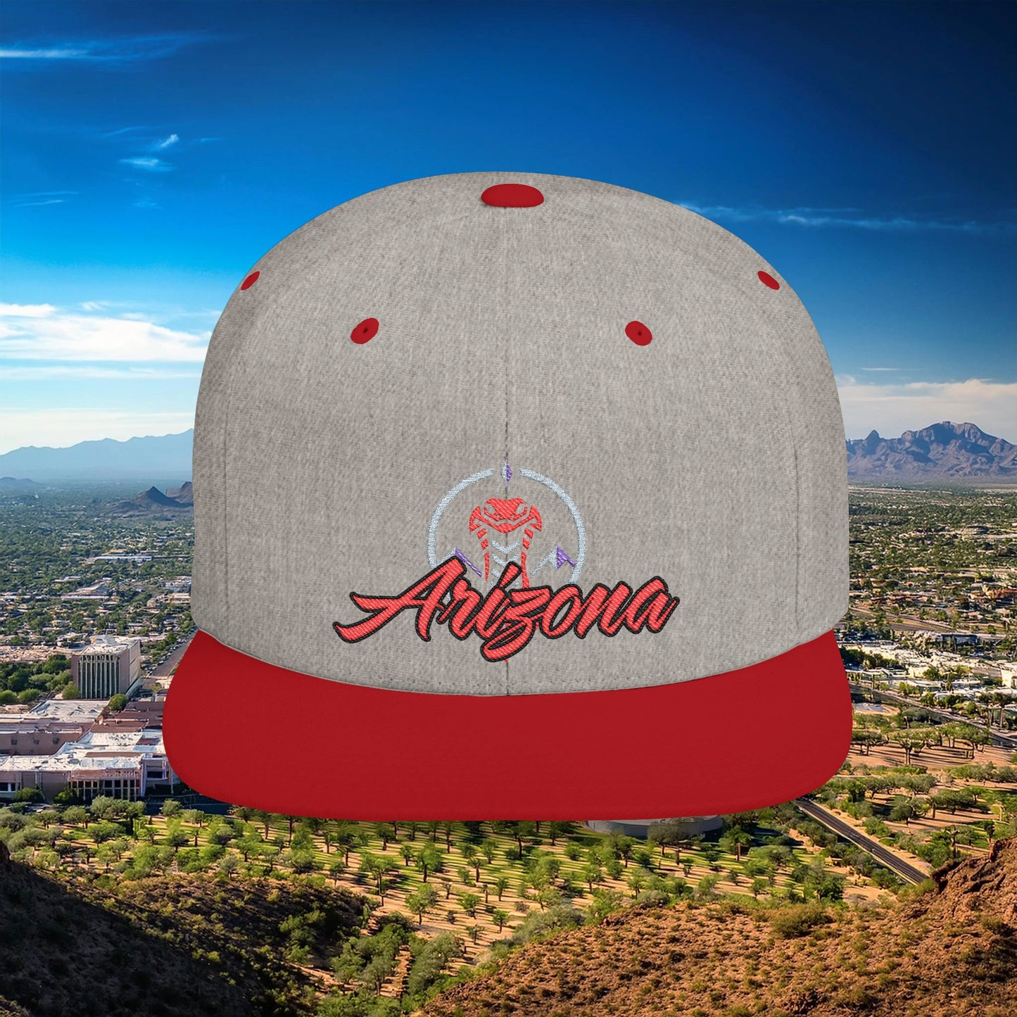 Arizona Baseball Logo Flat Bill Snapback