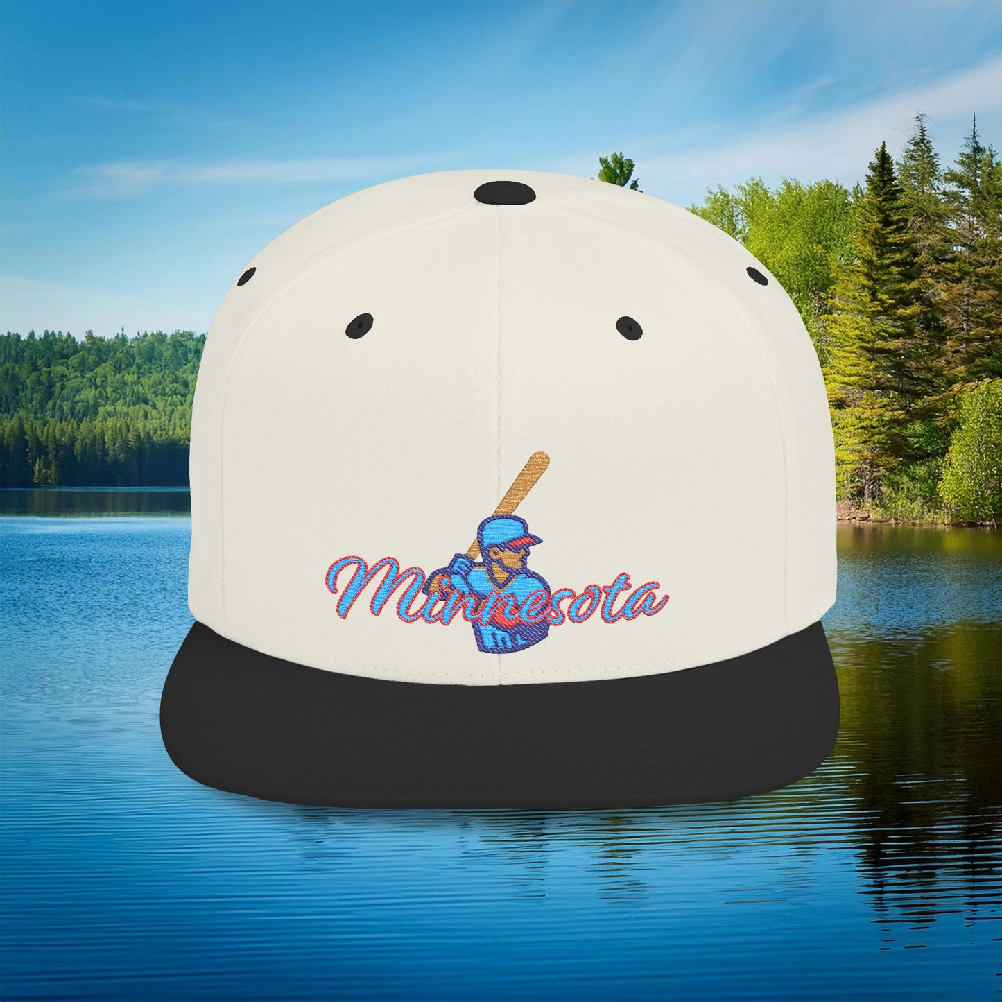Minnesota Baseball Logo Flat Bill Snapback