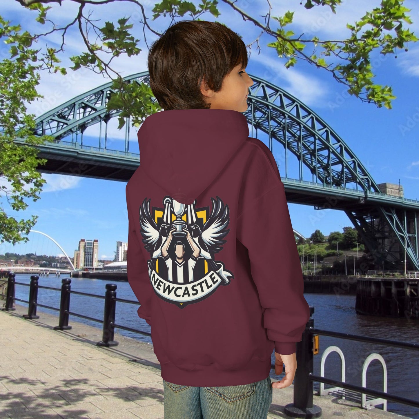 Newcastle Cup Champions Crest Youth Hoodie