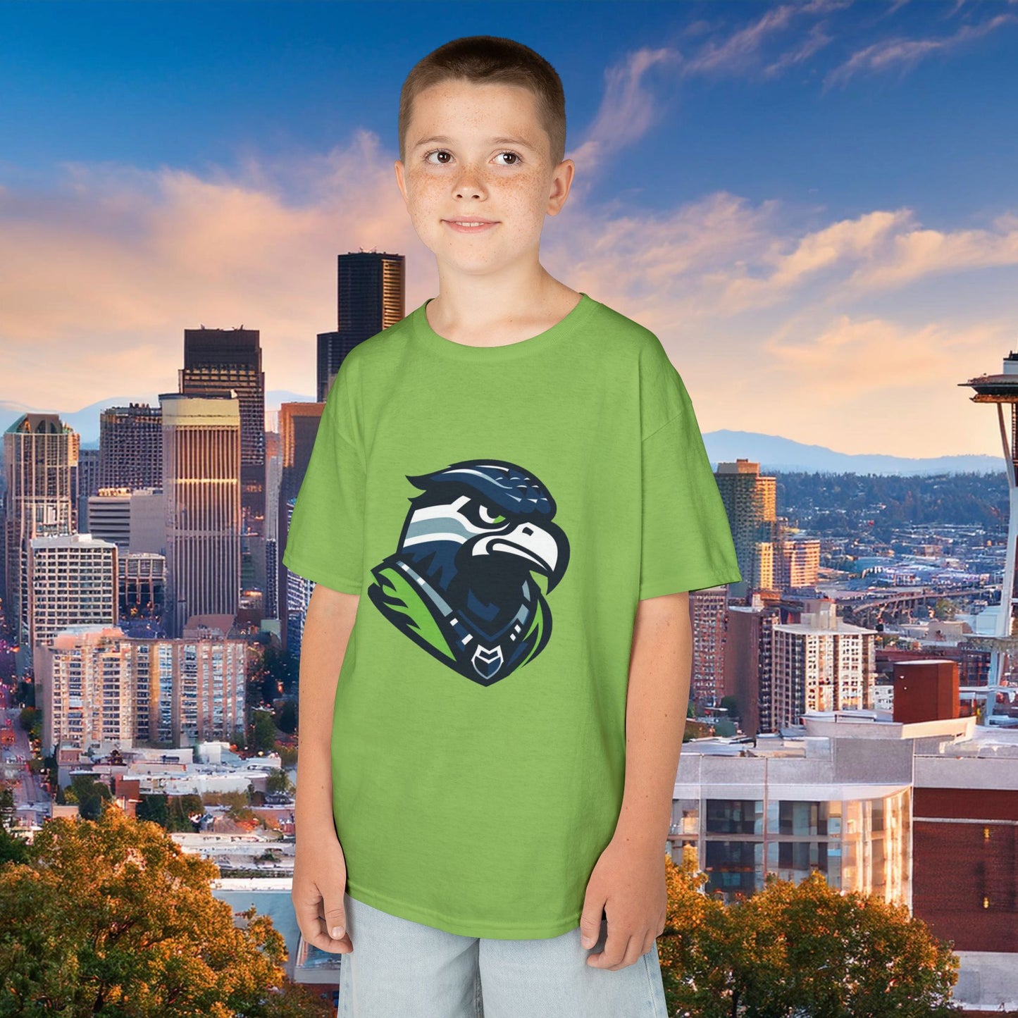 Seattle Football Crest Kids Tee