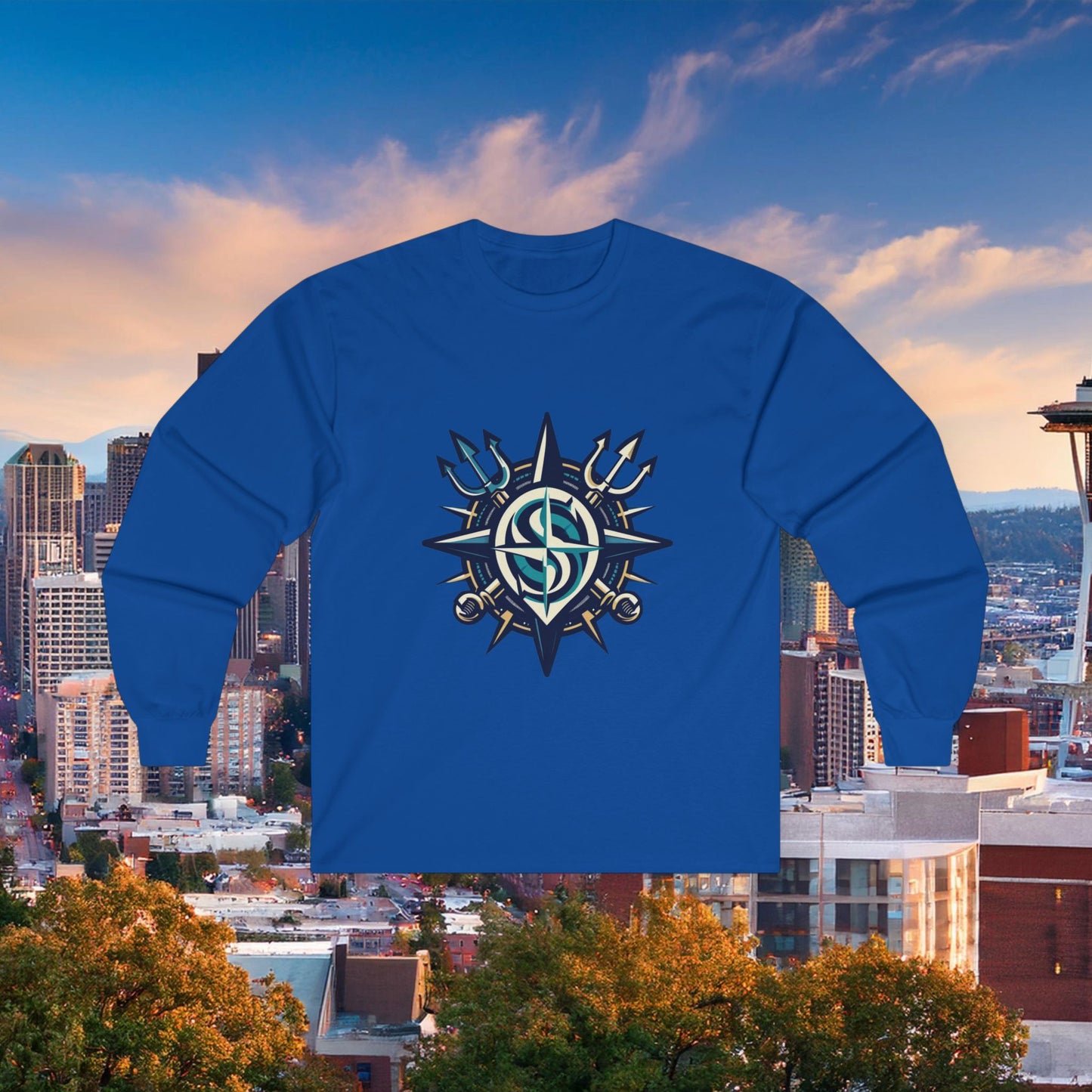 Seattle Baseball Crest Long Sleeve Tee