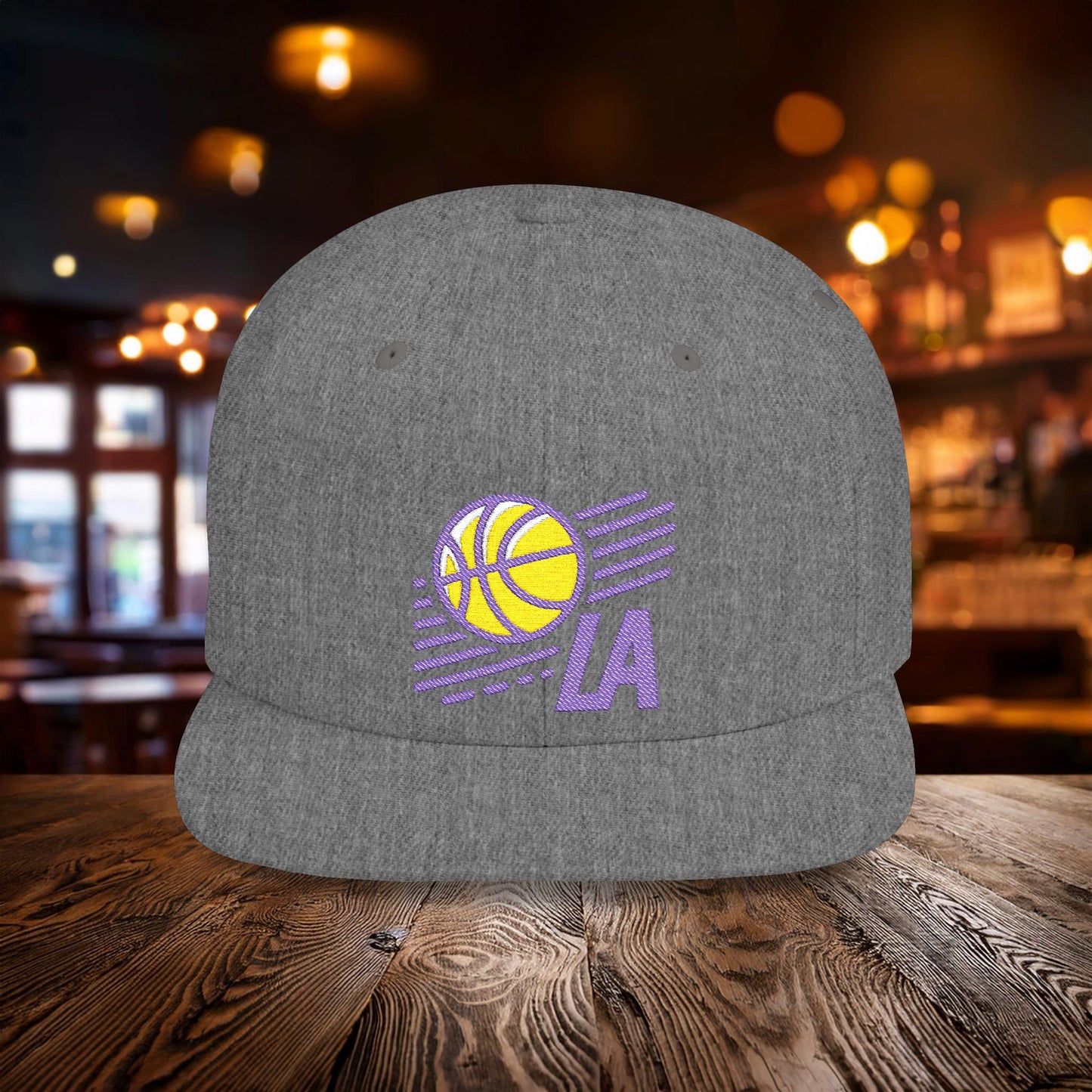 LA Basketball Flat Bill Snapback