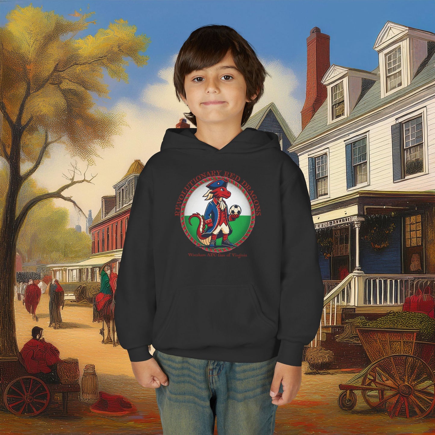 Little Revolutionary Red Dragons Youth Hoodie