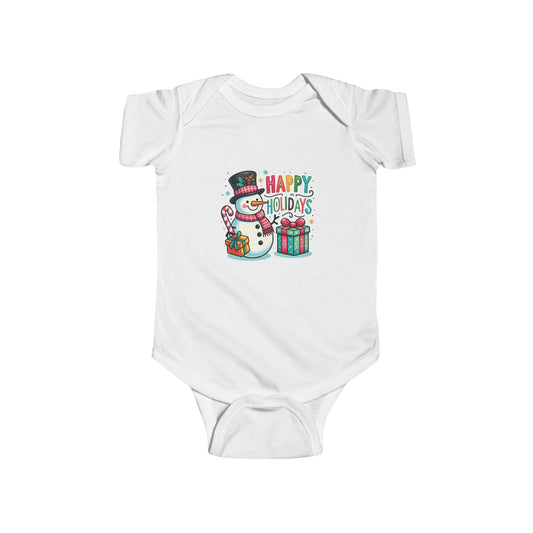 Happy Holidays Snowman Infant Bodysuit