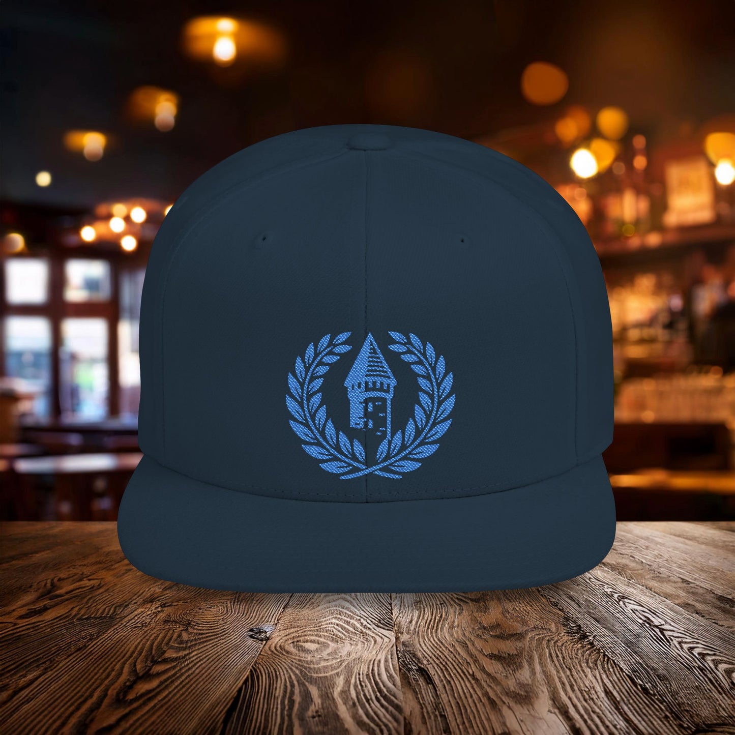 Blue Everton Logo Flat Bill Snapback