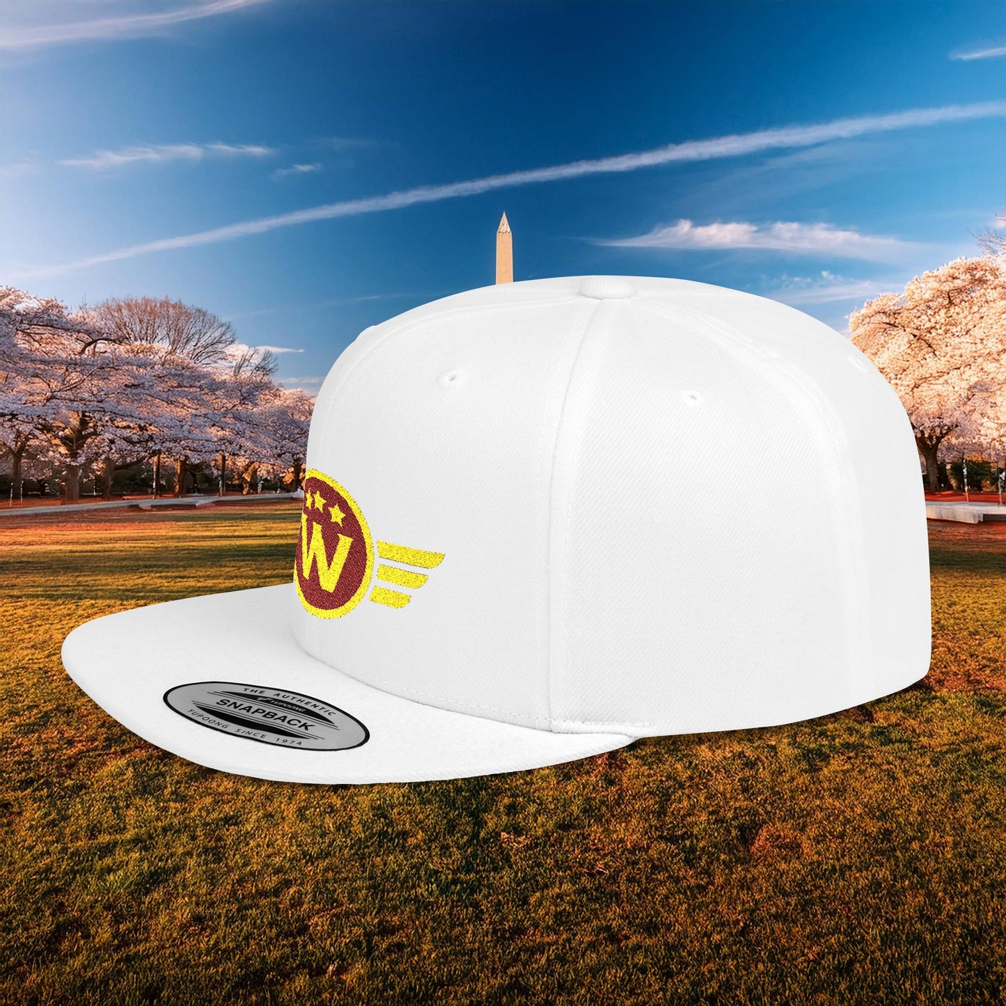 Washington DC Football Logo Flat Bill Snapback