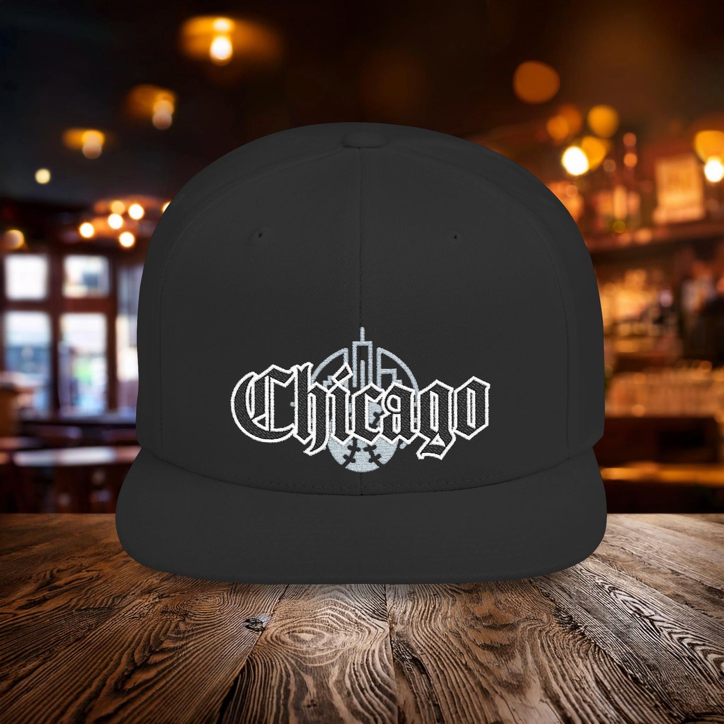 Chicago Baseball Logo Flat Bill Snapback
