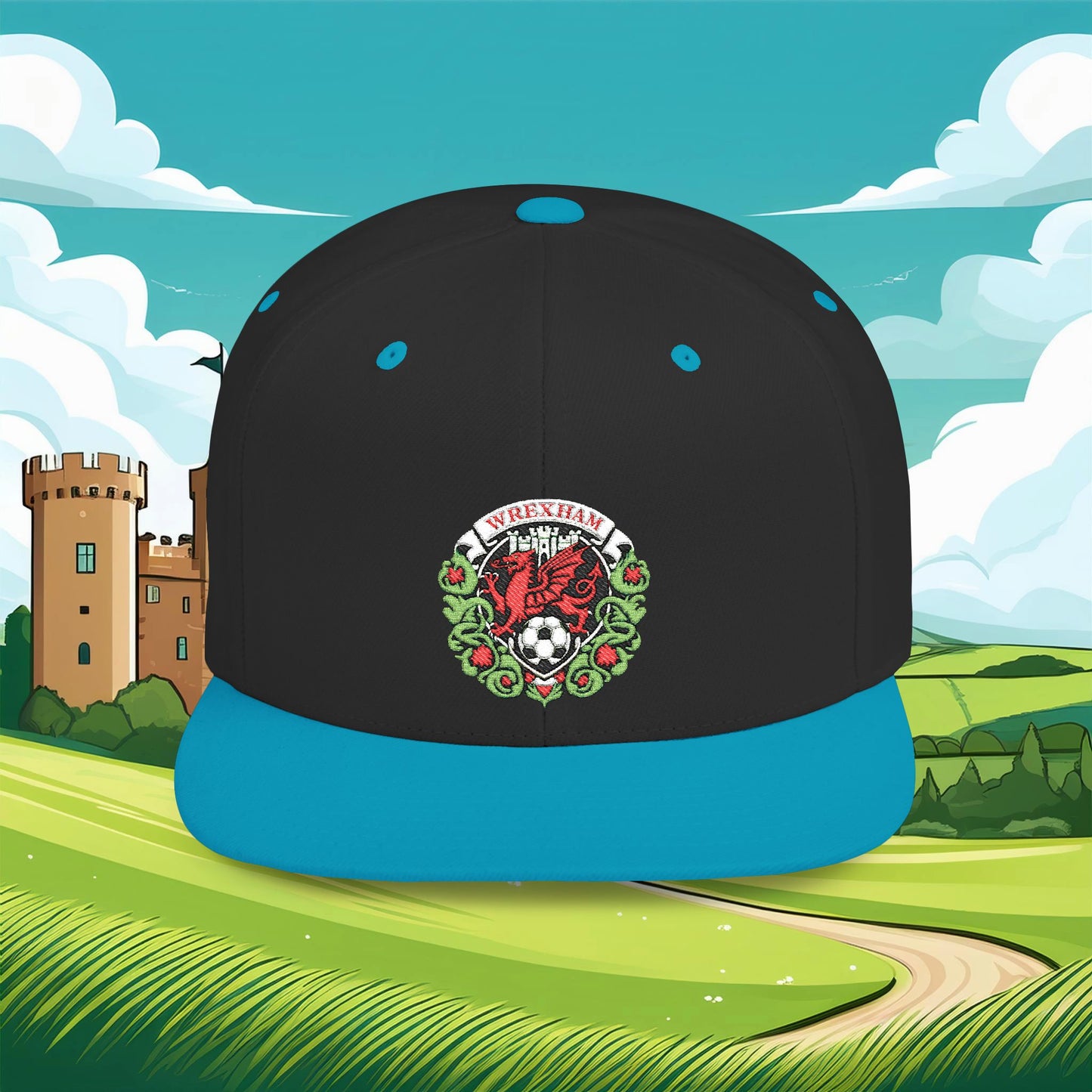 Wrexham Crest Flat Bill Snapback
