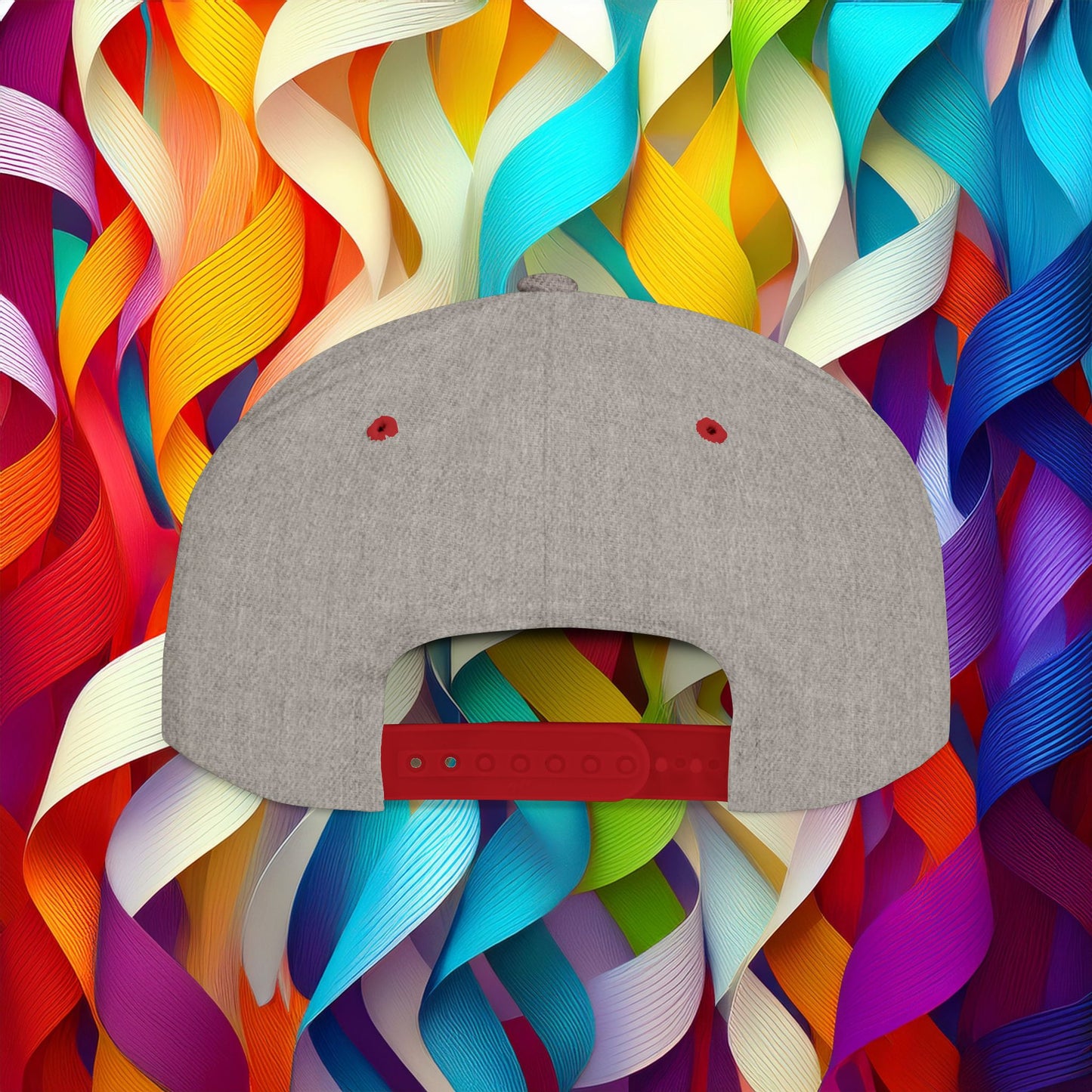 Rainbow Heart Flat Bill Snapback