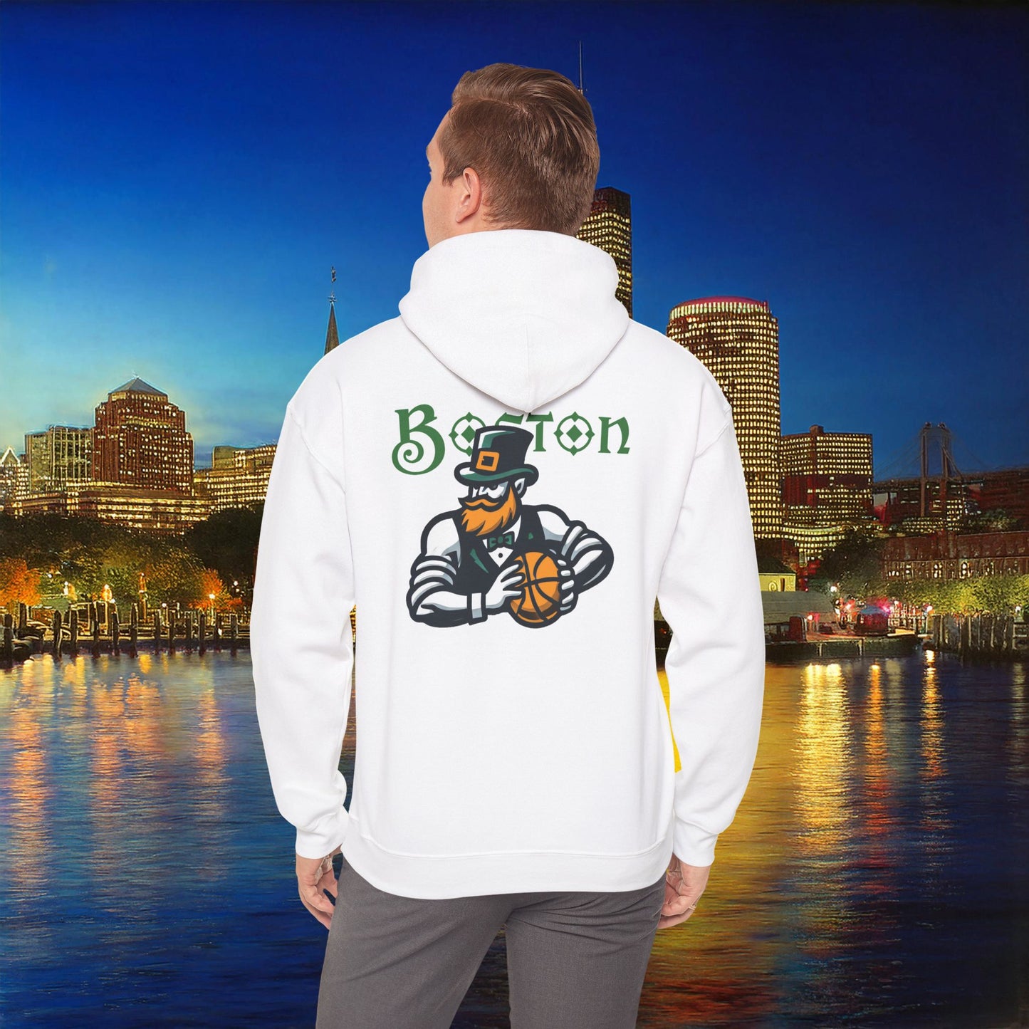 Boston Basketball Design Hoodie