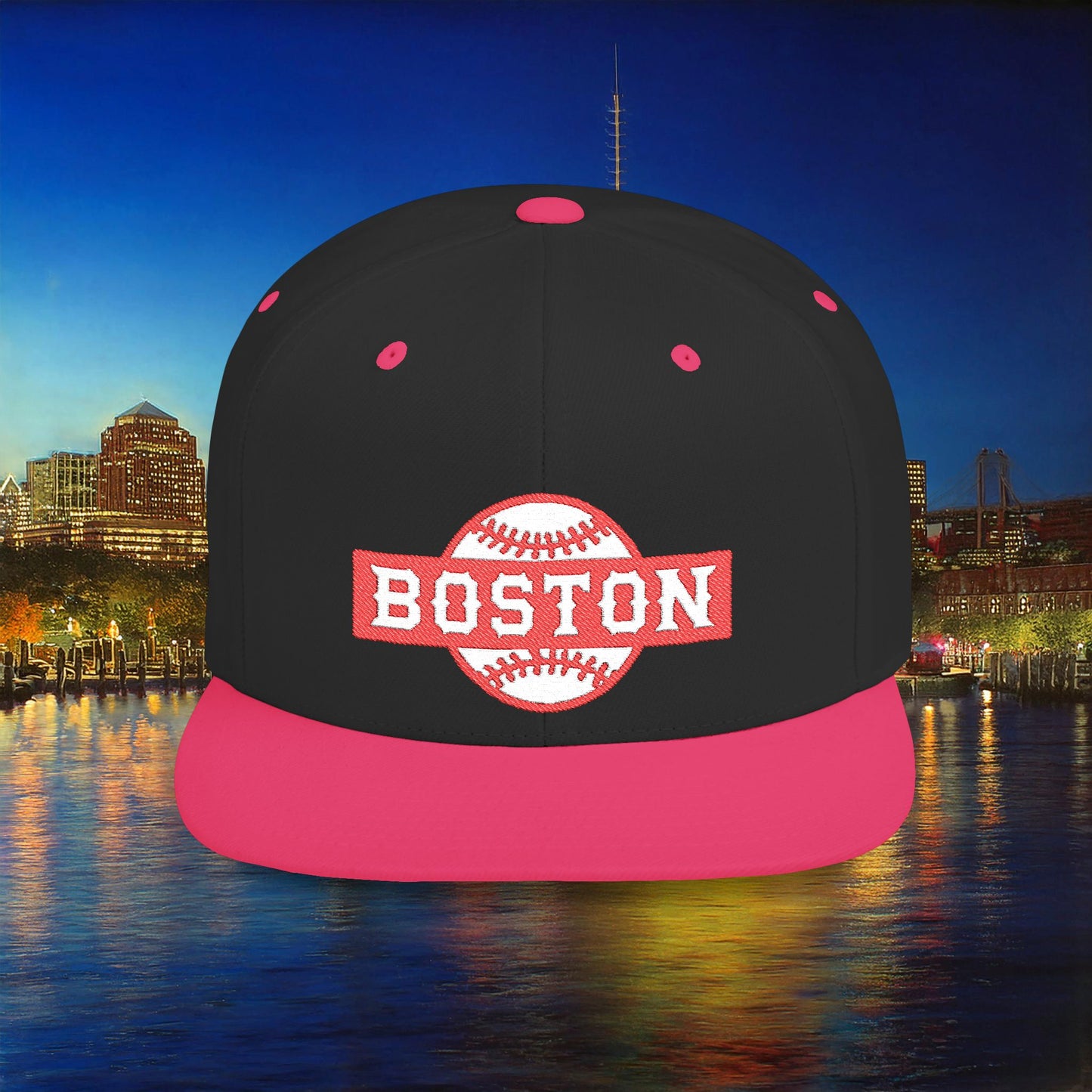 Boston Baseball Flat Bill Snapback
