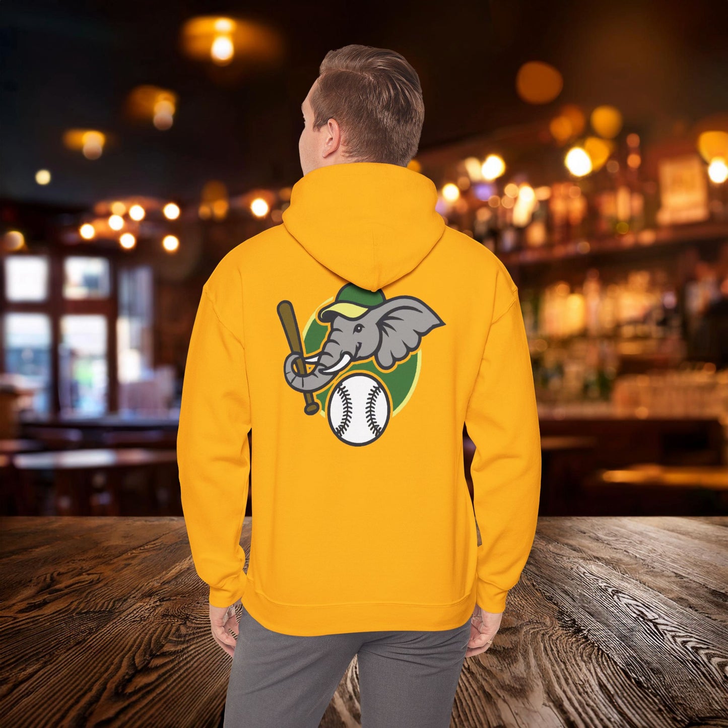 A's Baseball Elephant Hoodie