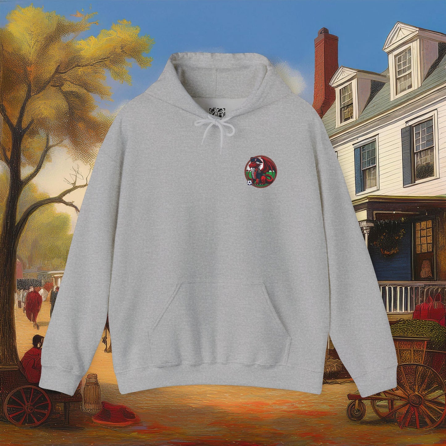 Revolutionary Red Dragons Front & Back Logo Hoodie