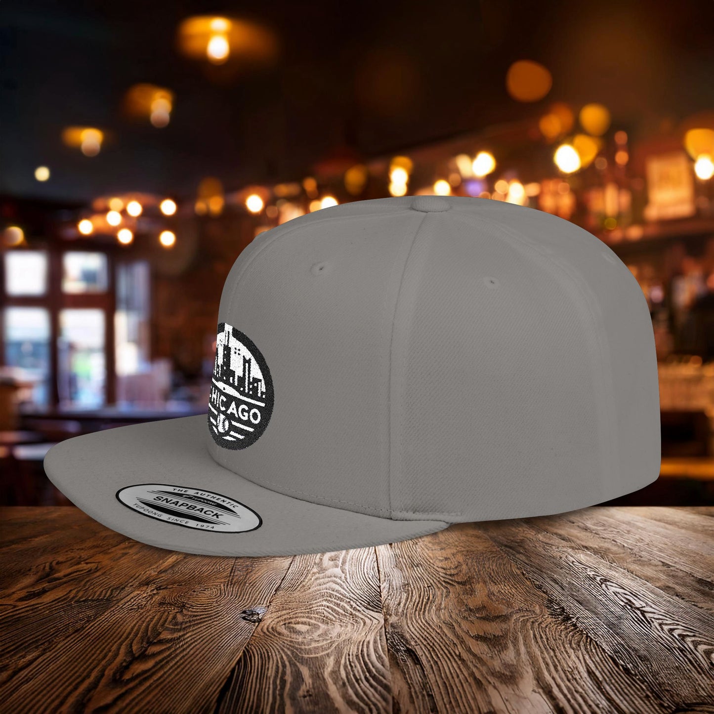 Chicago Black & White Baseball Flat Bill Snapback