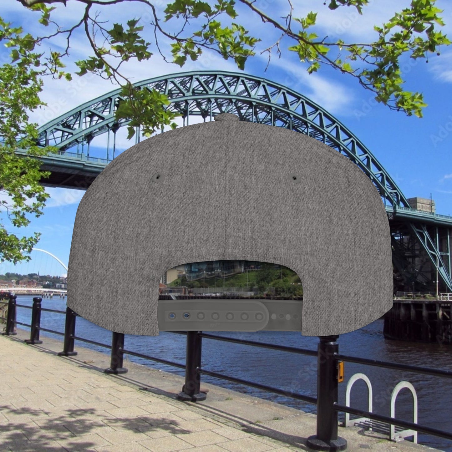 Newcastle United B&W Crest Flat Bill Snapback