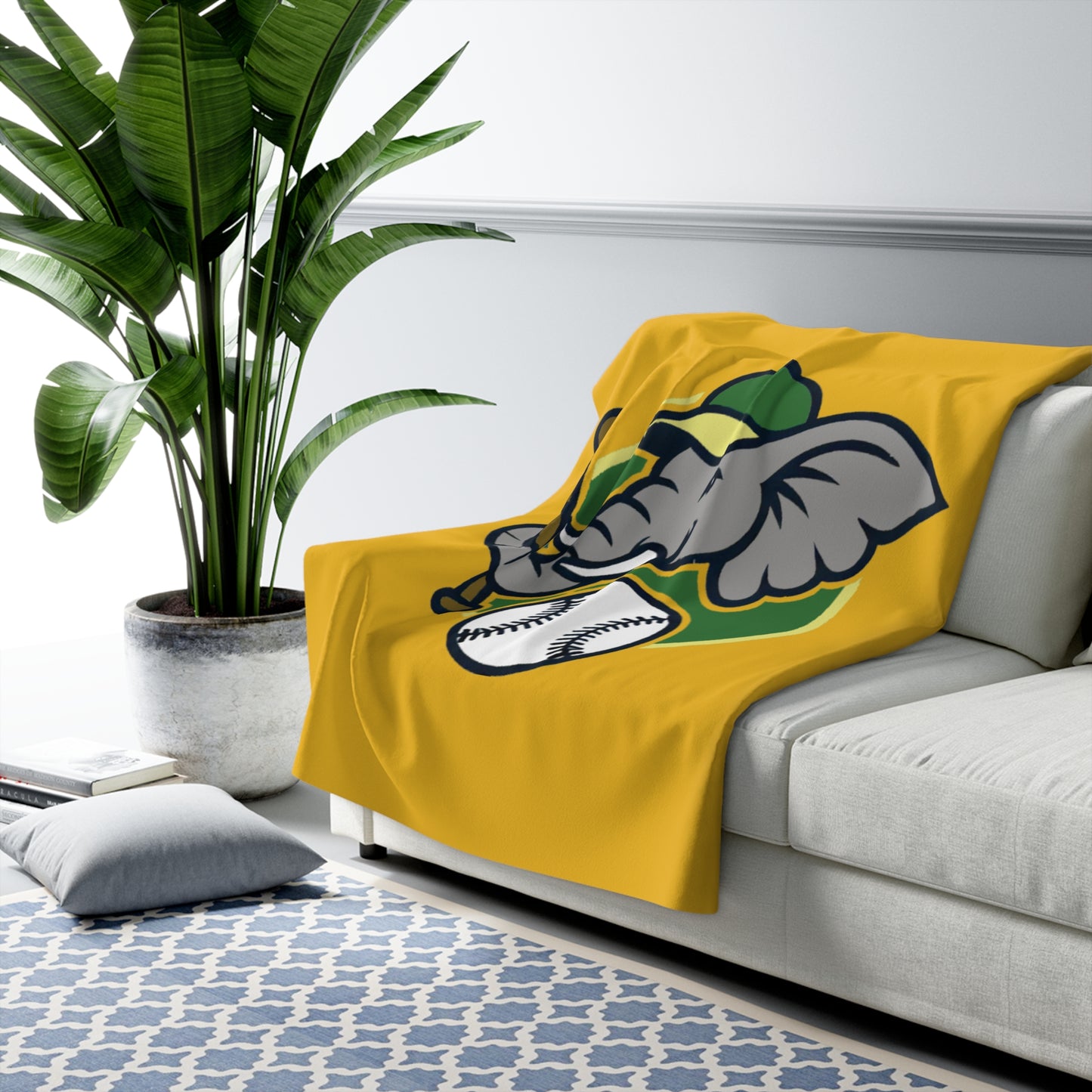 A's Elephant Sherpa Fleece Blanket