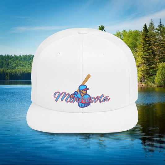 Minnesota Baseball Logo Flat Bill Snapback
