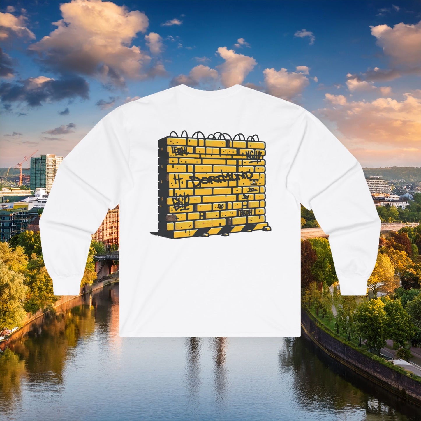 Dortmund Honeycomb Graffiti Long Sleeve Tee