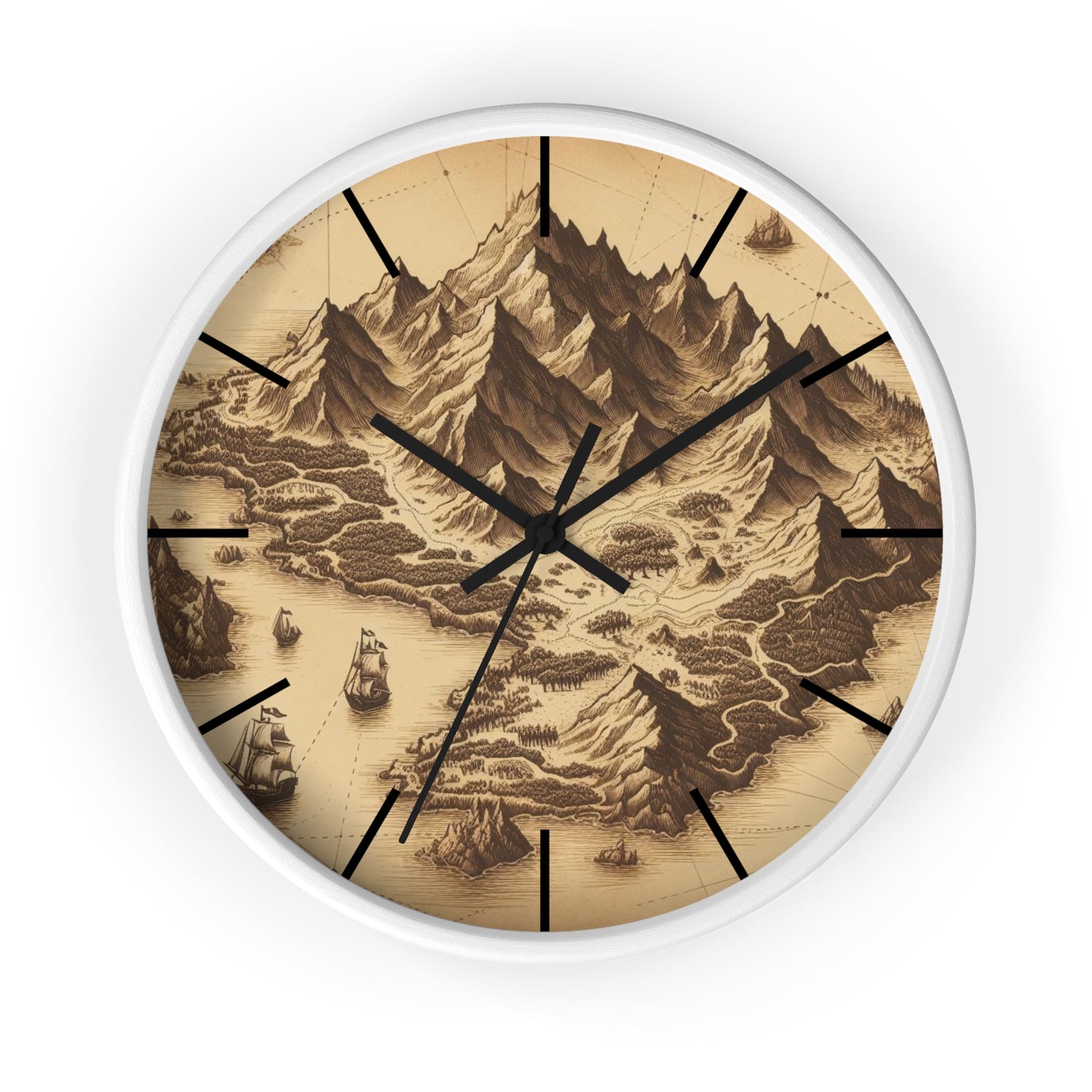 Island Map Wall Clock