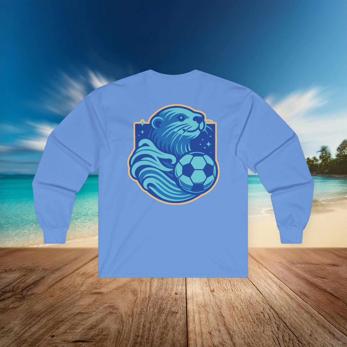 Sea Otter Soccer Logo Long Sleeve Tee