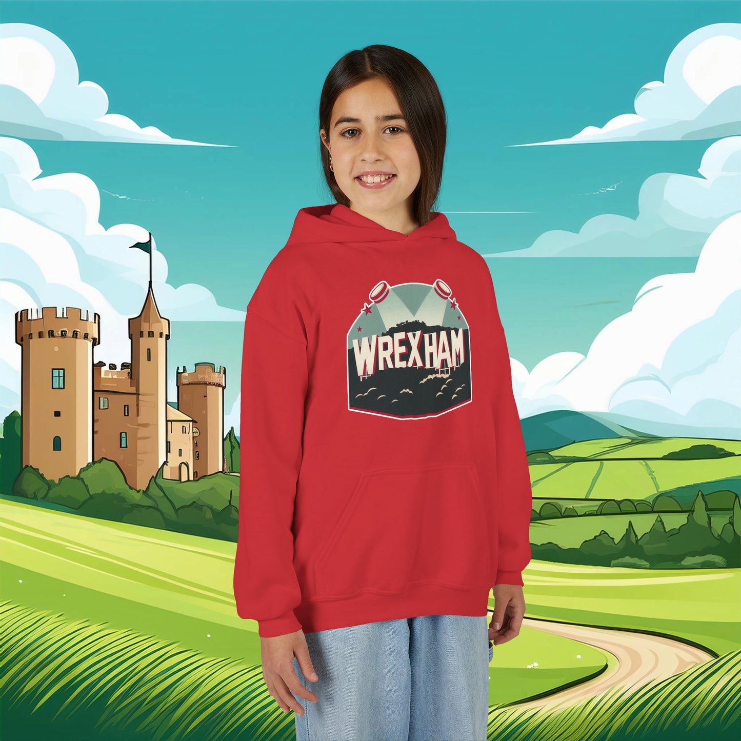 Wrexham Hollywood Sign Youth Hoodie