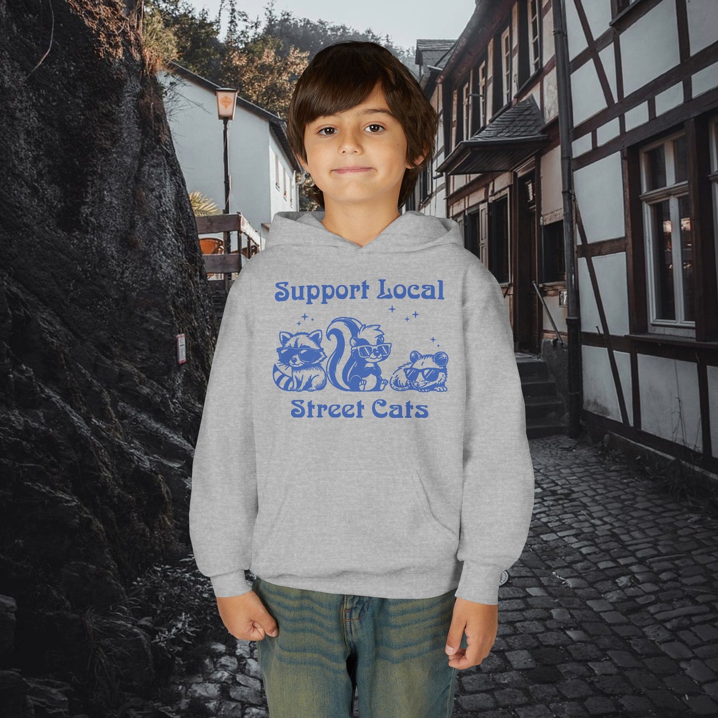 Support Local Street Cats Youth Hoodie