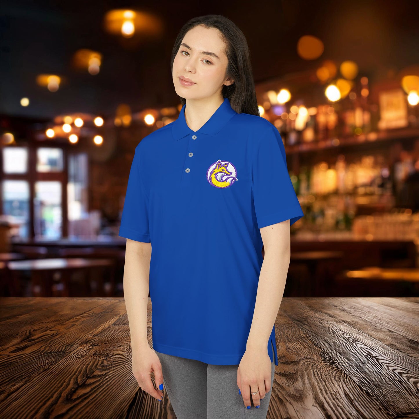 Leicester Logo adidas Performance Polo