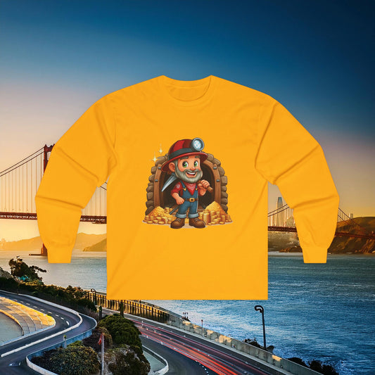 San Francisco Football Cartoon Miner Long Sleeve Tee