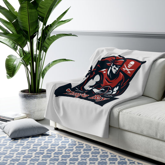 Tampa Bay Football Player Sherpa Fleece Blanket