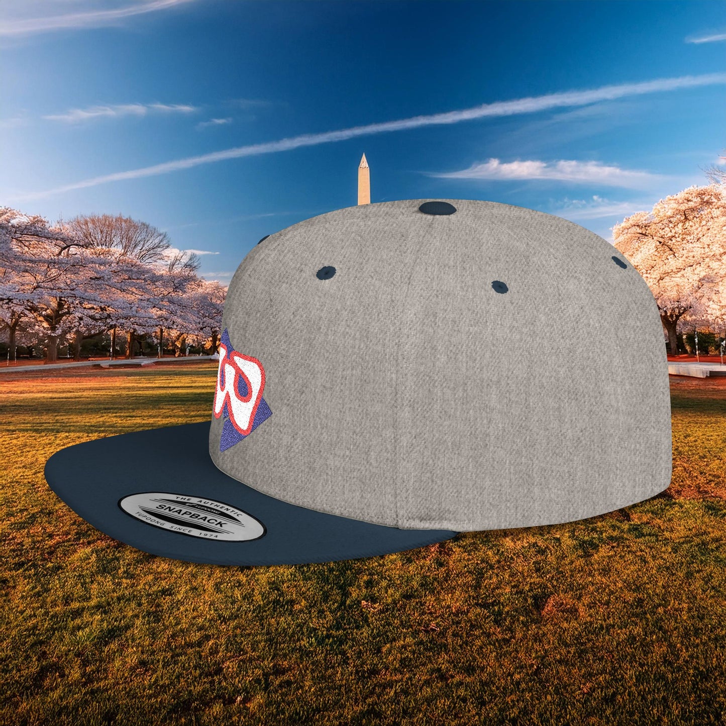 Washington Funky W Flat Bill Snapback - White