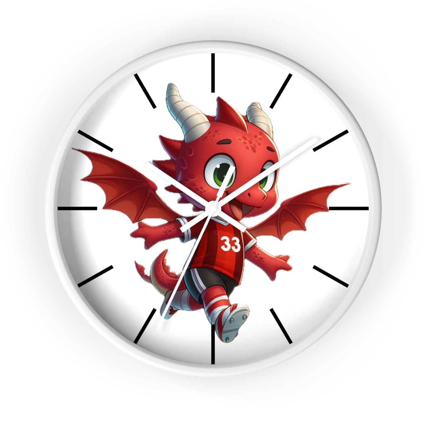 Mini Red Dragon Fan Wall Clock