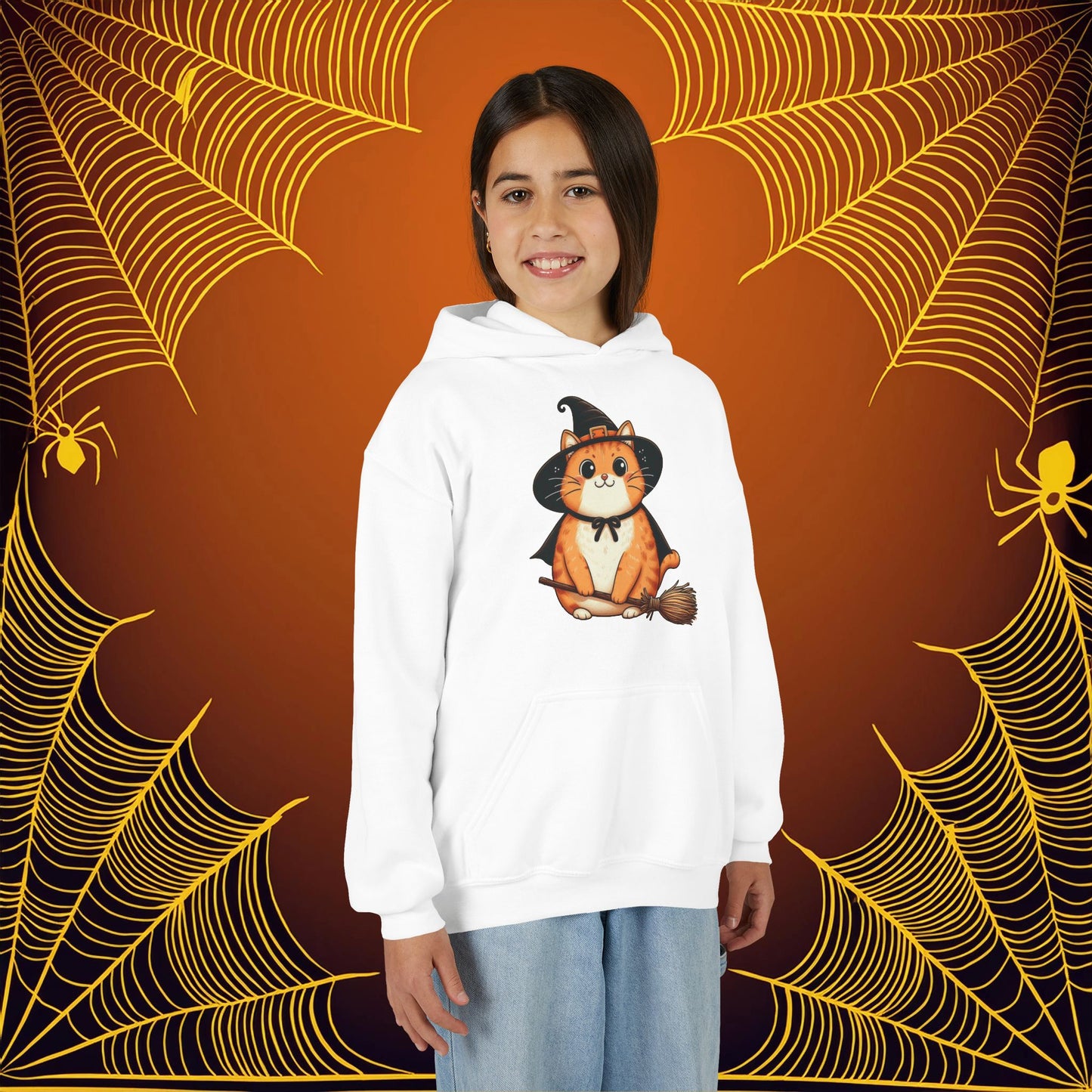 Trick or Treat Cat Youth Hoodie