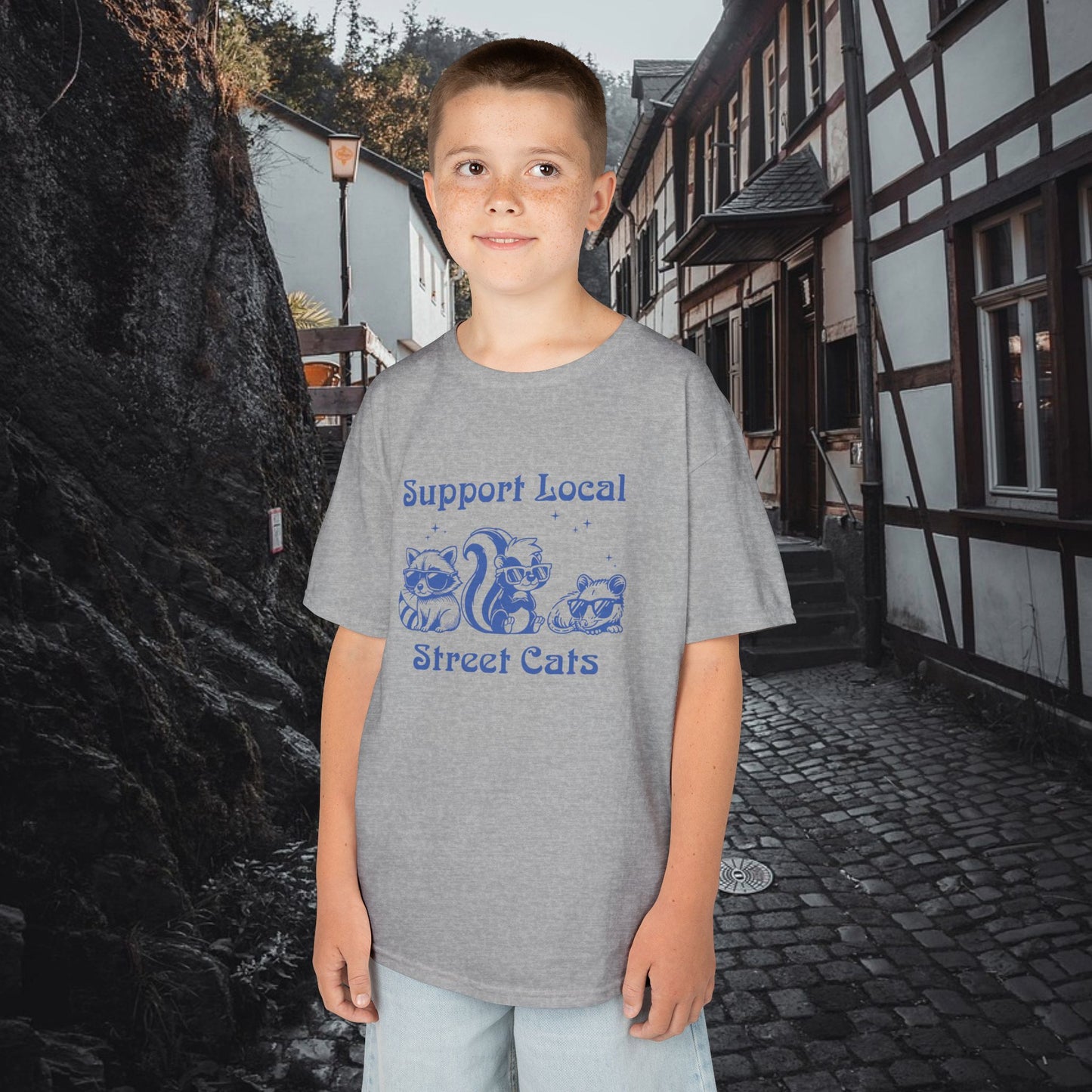 Support Local Street Cats Kids Tee