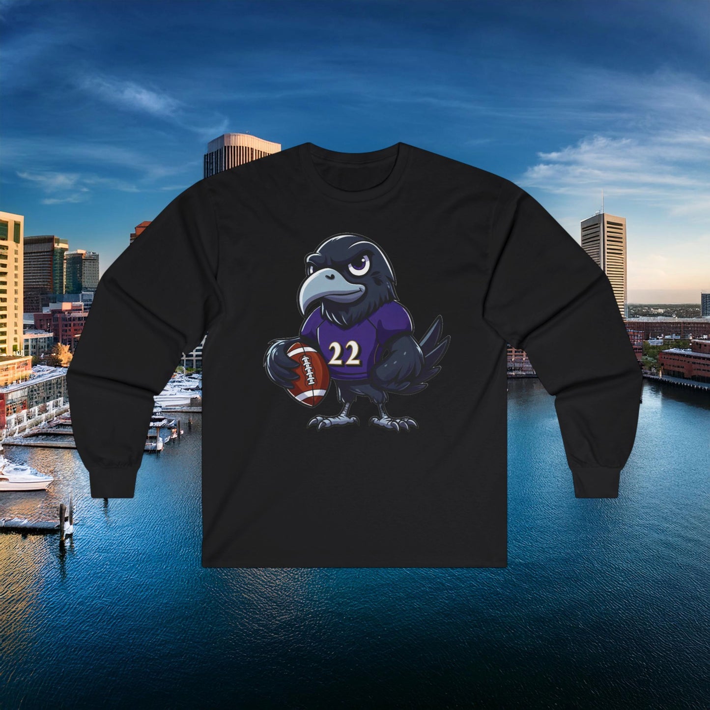 Baltimore Little Football Player Long Sleeve Tee