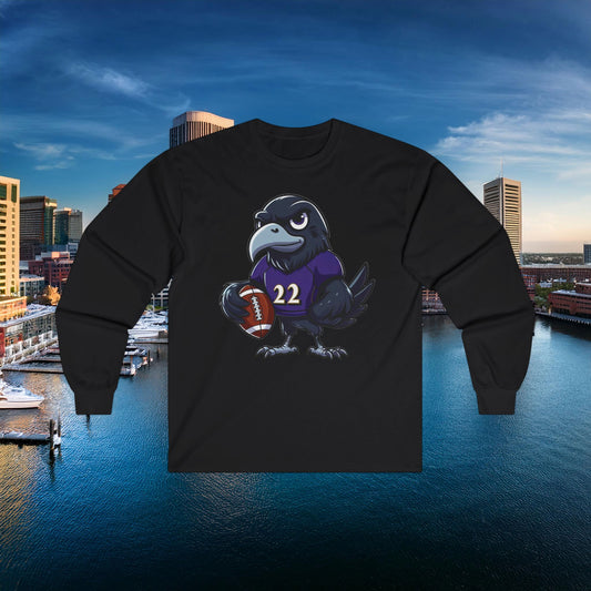 Baltimore Little Football Player Long Sleeve Tee
