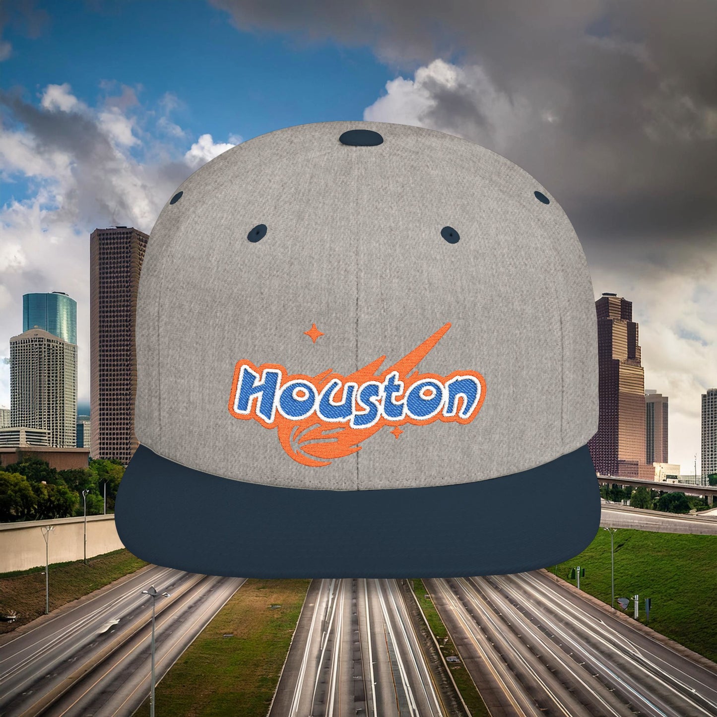 Houston Asteroid Flat Bill Snapback
