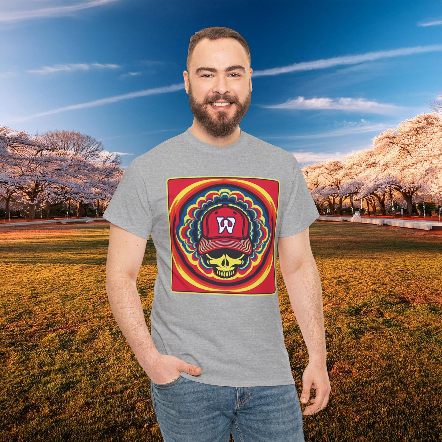 Psychedelic Funky W Skull Tee