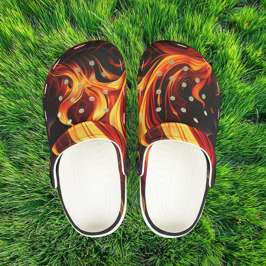 Flames Kid's Foam Clogs