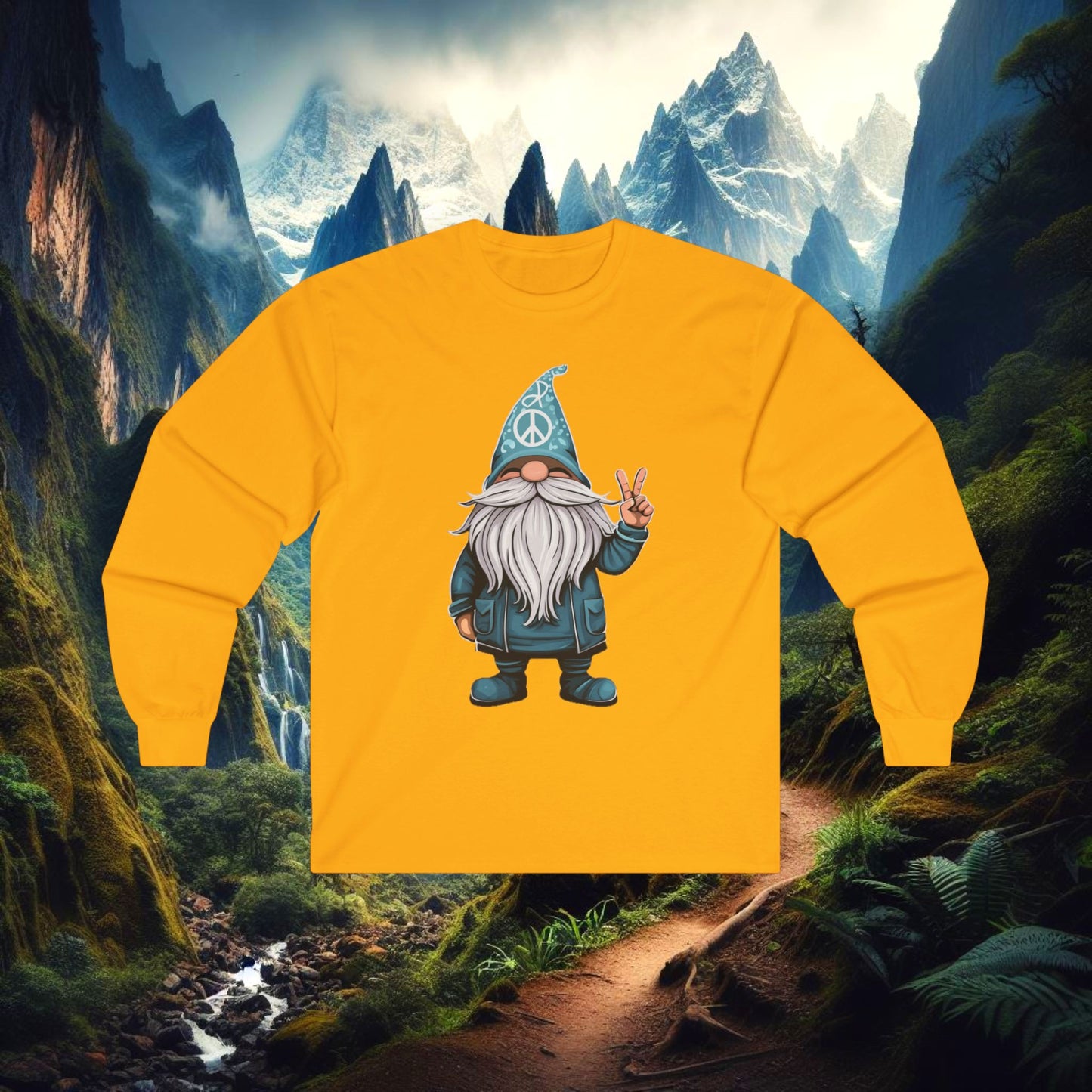 Peace Gnome Long Sleeve Tee