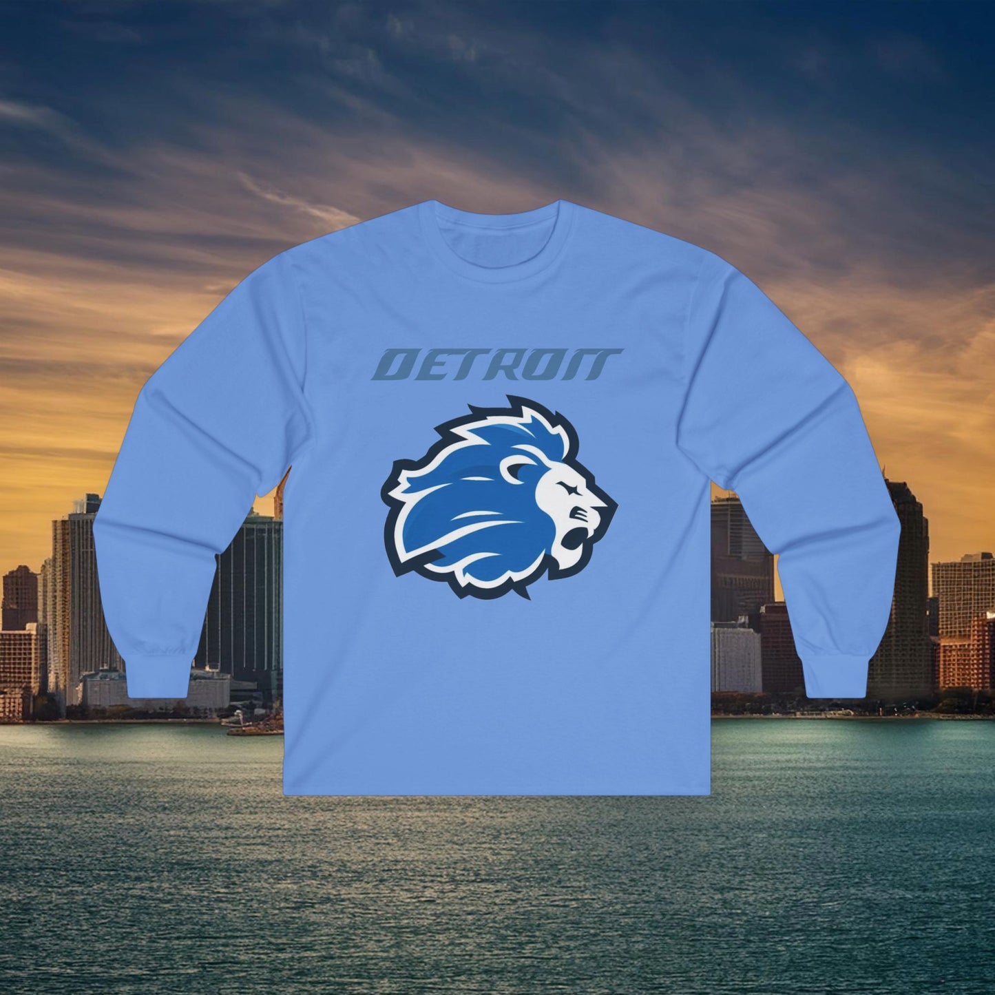 Detroit Football Logo Long Sleeve Tee