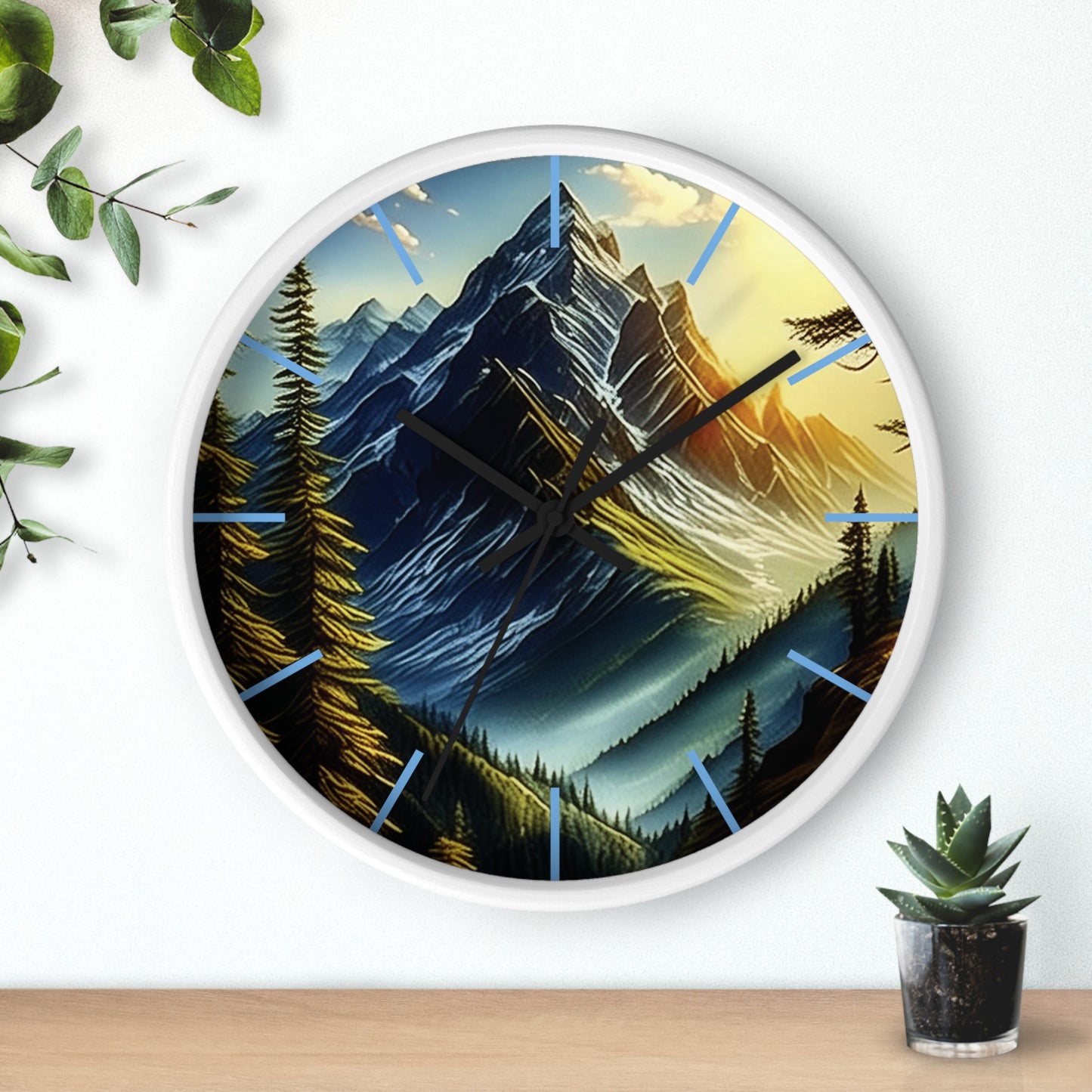 Mystic Mountains Wall Clock