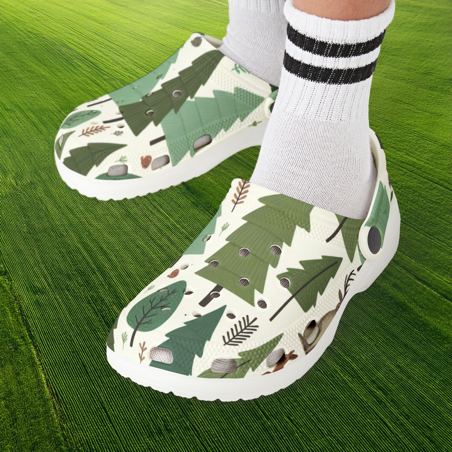 Forest Pattern Kid's Foam Clogs